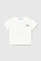 Mayoral t-shirt bawełniany dziecięcy nadruk biały 1083.4J.Baby.PPY2