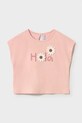 Mayoral t-shirt dziecięcy z elastanem różowy 1084.4K.Baby.PPY2