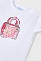 Dziewczynka Mayoral t-shirt dziecięcy 3002.6B.Mini.PPY2 beżowy