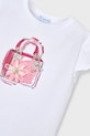 Dziewczynka Mayoral t-shirt dziecięcy 3002.6B.Mini.PPY2 beżowy