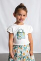 Mayoral t-shirt dziecięcy z elastanem beżowy 3002.6B.Mini.PPY2