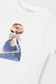 Dziewczynka Mayoral t-shirt dziecięcy 3005.6D.Mini.PPY2 beżowy