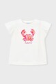 Mayoral t-shirt dziecięcy z elastanem biały 3007.6E.Mini.PPY2