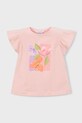 Mayoral t-shirt dziecięcy 3007.6E.Mini.PPY2 różowy SS26