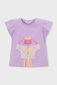 Mayoral t-shirt dziecięcy 3007.6E.Mini.PPY2 fioletowy SS26