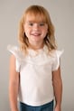 Παιδικό βαμβακερό μπλουζάκι Mayoral βαμβάκι λευκό 3008.6E.Mini.PPY2