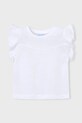 Παιδικό βαμβακερό μπλουζάκι Mayoral 3008.6E.Mini.PPY2 λευκό SS26