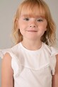 Παιδικό βαμβακερό μπλουζάκι Mayoral 3008.6E.Mini.PPY2 λευκό