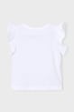 Κοριτσίστικα Παιδικό βαμβακερό μπλουζάκι Mayoral 3008.6E.Mini.PPY2 λευκό