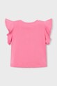 Mayoral t-shirt bawełniany dziecięcy 3008.6E.Mini.PPY2 różowy SS26
