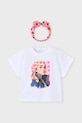Παιδικό βαμβακερό μπλουζάκι Mayoral στάμπα λευκό 3010.6G.Mini.PPY2
