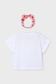 Παιδικό βαμβακερό μπλουζάκι Mayoral 3010.6G.Mini.PPY2 λευκό SS26