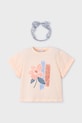 Παιδικό βαμβακερό μπλουζάκι Mayoral στάμπα μπεζ 3010.6G.Mini.PPY2