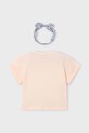 Παιδικό βαμβακερό μπλουζάκι Mayoral 3010.6G.Mini.PPY2 μπεζ SS26