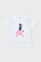 Mayoral t-shirt bawełniany dziecięcy 3011.6H.Mini.PPY2 biały SS26
