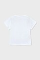 Dziewczynka Mayoral t-shirt bawełniany dziecięcy 3011.6H.Mini.PPY2 biały