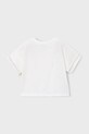 Παιδικό βαμβακερό μπλουζάκι Mayoral 3012.6H.Mini.PPY2 λευκό SS26