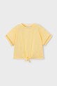 Mayoral t-shirt bawełniany dziecięcy bawełna żółty 3012.6H.Mini.PPY2