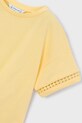 Dziewczynka Mayoral t-shirt bawełniany dziecięcy 3012.6H.Mini.PPY2 żółty