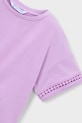Djevojčice Dječja pamučna majica kratkih rukava Mayoral 3012.6H.Mini.PPY2 ljubičasta