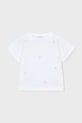 Mayoral t-shirt bawełniany dziecięcy 3013.6H.Mini.PPY2 biały SS26