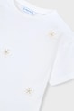 Mayoral t-shirt bawełniany dziecięcy biały 3013.6H.Mini.PPY2