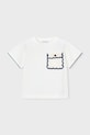 Mayoral t-shirt bawełniany dziecięcy 3013.6H.Mini.PPY2 beżowy SS26