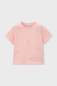 Mayoral t-shirt bawełniany dziecięcy aplikacja różowy 3013.6H.Mini.PPY2