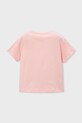 Mayoral t-shirt bawełniany dziecięcy 3013.6H.Mini.PPY2 różowy SS26