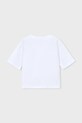 Dziewczynka Mayoral t-shirt bawełniany dziecięcy 3016.6K.Mini.PPY2 biały