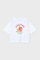 Mayoral t-shirt bawełniany dziecięcy 3016.6K.Mini.PPY2 biały SS26