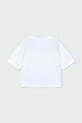 Dziewczynka Mayoral t-shirt bawełniany dziecięcy 3016.6K.Mini.PPY2 biały