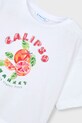 Mayoral t-shirt bawełniany dziecięcy biały 3016.6K.Mini.PPY2