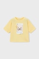 Mayoral t-shirt bawełniany dziecięcy 3016.6K.Mini.PPY2 żółty SS26