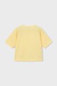 Dziewczynka Mayoral t-shirt bawełniany dziecięcy 3016.6K.Mini.PPY2 żółty