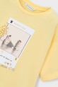 Mayoral t-shirt bawełniany dziecięcy żółty 3016.6K.Mini.PPY2