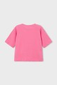 Mayoral t-shirt bawełniany dziecięcy 3016.6K.Mini.PPY2 różowy SS26