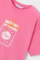 Dziewczynka Mayoral t-shirt bawełniany dziecięcy 3016.6K.Mini.PPY2 różowy