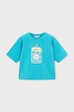 Mayoral t-shirt bawełniany dziecięcy 3016.6K.Mini.PPY2 niebieski SS26