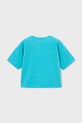 Dziewczynka Mayoral t-shirt bawełniany dziecięcy 3016.6K.Mini.PPY2 niebieski