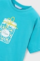 Mayoral t-shirt bawełniany dziecięcy niebieski 3016.6K.Mini.PPY2