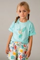 Dětské bavlněné tričko Mayoral kulatý tyrkysová 3016.6K.Mini.PPY2