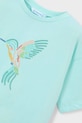 Dětské bavlněné tričko Mayoral tyrkysová 3016.6K.Mini.PPY2
