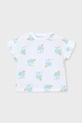 Mayoral t-shirt bawełniany dziecięcy 3018.6N.Mini.PPY2 biały SS26