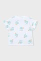 Dziewczynka Mayoral t-shirt bawełniany dziecięcy 3018.6N.Mini.PPY2 biały