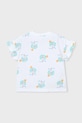 Dziewczynka Mayoral t-shirt bawełniany dziecięcy 3018.6N.Mini.PPY2 biały