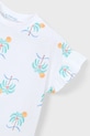 Mayoral t-shirt bawełniany dziecięcy biały 3018.6N.Mini.PPY2