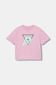 Guess maglietta per bambini sovrastampa rosa J6RI08.K6YW4.PPY2