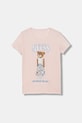 Guess t-shirt dziecięcy z elastanem różowy J6RI10.K6YW4.PPY2