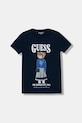Guess t-shirt dziecięcy z elastanem granatowy J6RI10.K6YW4.PPY2